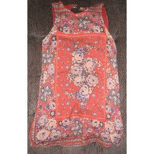 UO (Ecote) orange shift dress (open back)